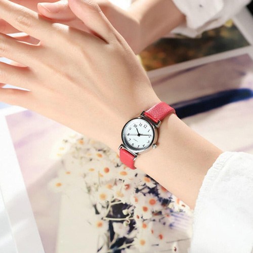 Damen Armbanduhren Lederarmband Uhr Quarz Analoge Damen X5K8 neu E3K0 - Bild 9 von 23