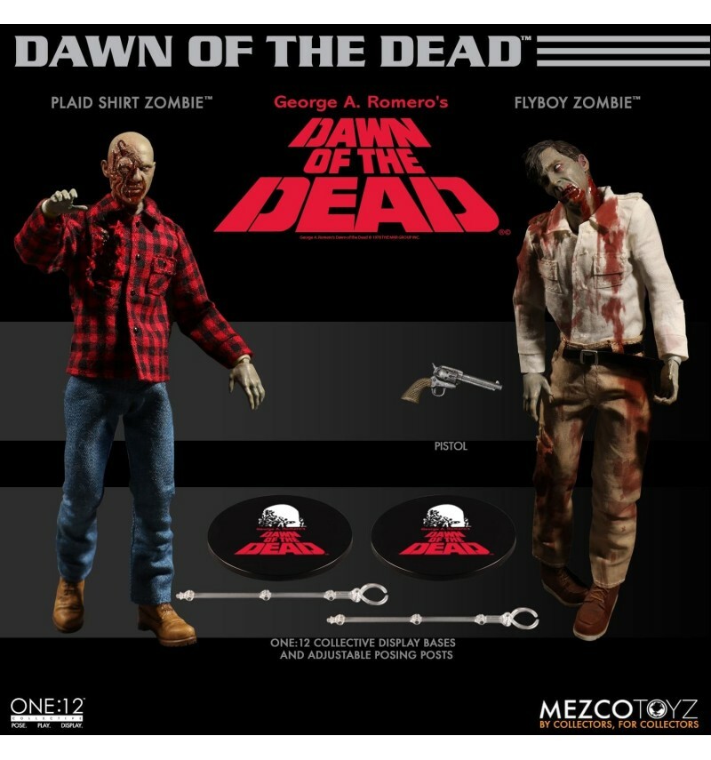 Mezco - One 12 - Dawn Of The Dead - Boxed Satz - Zombie G. a.Romero Mezco - One 12 - Dawn Of The Dead - Boxed Satz - Zombie G. a.Romero