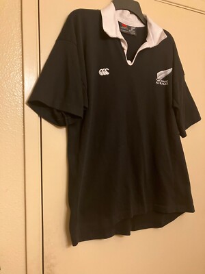 ウェア 90s Canterbury new zealand rugger shirt Vintage 90s Canterbury of New Zealand All Blacks S/S Rugby