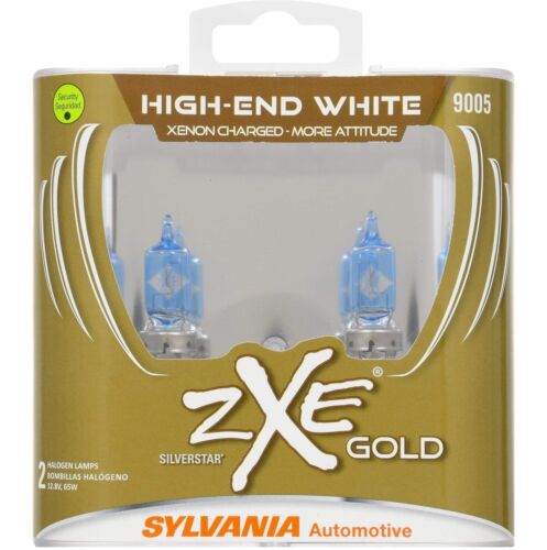 Sylvania Silverstar ZXE Gold 9005 HB3 65W Two Bulbs Head Light High Beam Replace - Picture 2 of 12