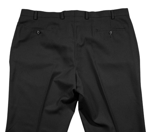 Ralph Lauren Mens Dress Pants 40x30 Black Straight Flat Front Polyester Rayon - Picture 5 of 7