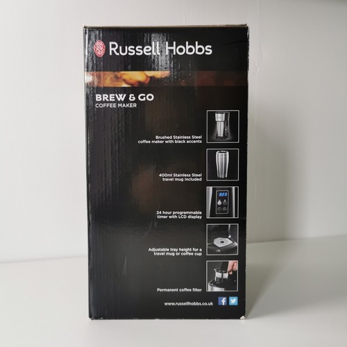 Cafetera Russell Hobbs Brew & Go (22630) temporizador 24 horas inc taza de viaje de acero - Imagen 3 de 6