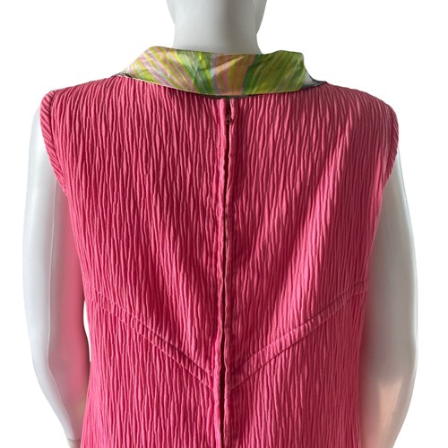 Vintage 60s Mod Pink Shift Dress, Psychedelic Scarf - Picture 8 of 11