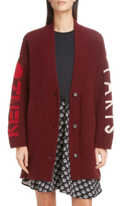 NEW KENZO Logo Wool Blend Long Cardigan BORDEAUX BELTED WOOL SIZE M MEDIUM *TT | eBay NEW KENZO Logo Wool Blend Long Cardigan BORDEAUX BELTED WOOL SIZE M MEDIUM *TT | eBay