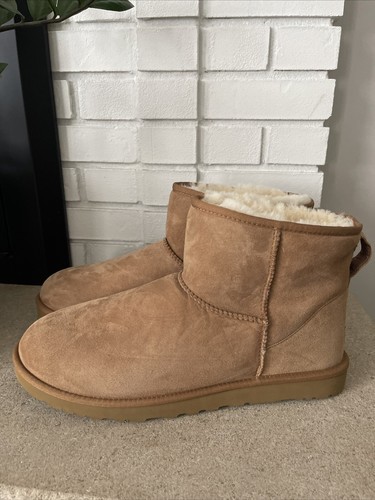 UGG Classic Mini Chestnut Herren Größe 18 Wildleder Slipper Stiefel 1002072 - Bild 1 von 8