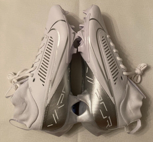 Mens 15 Nike Vapor Edge Pro 2 White Metallic Silver Football Cleats DA5456-102 - Picture 5 of 12