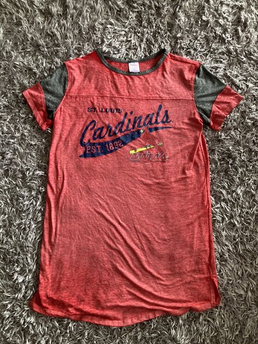MLB St Louis Cardinals Womens Short Sleeve Sleepwear Shirt Size Small Pajamas - Picture 2 of 4
