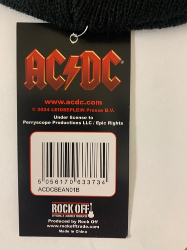 AC/DC KLASSISCHE BESTICKTE LOGO BEANIE MÜTZE OFFIZIELL LIZENZIERTER ARTIKEL - Bild 2 von 10