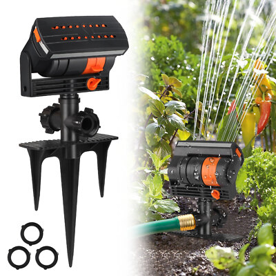 #ad Adjustable Garden Lawn Sprinkler Auto Irrigation System Wide Coverage Yard Water $17.99