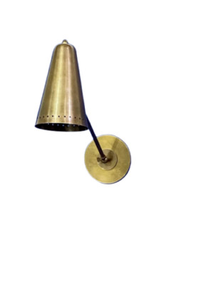 Single Raw Brass Sconce - light Fixture - Italian Design - Mid Century Lighting