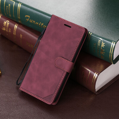 For iPhone 15 14 13 12 11 Pro Max XR XS SE/8 Plus Case Leather Wallet Flip Cover
