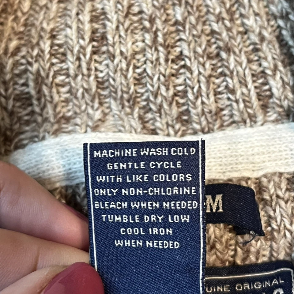 American Rag Women’s Sweater Size M Mock Neck Brown Taupe Cotton EUC - Изображение 3 из 4