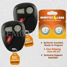 2x Keyless Entry Remote For 2001 2002 Chevrolet Silverado 1500 (15042968)