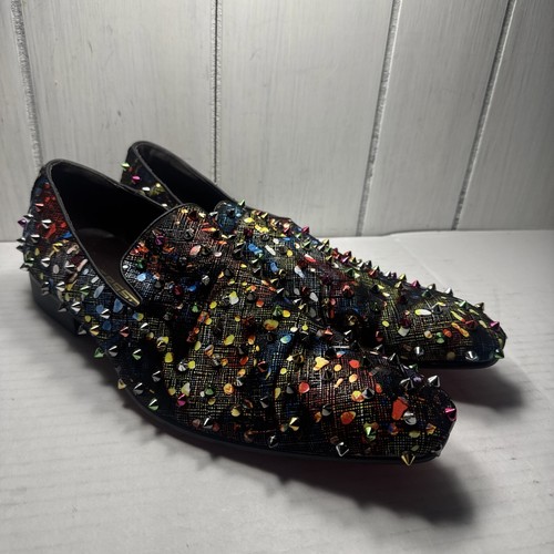 Fiesso By Aurelio Garcia Multi Color Spikes Shoes Size 44 / US Men’s 11 - Picture 2 of 16