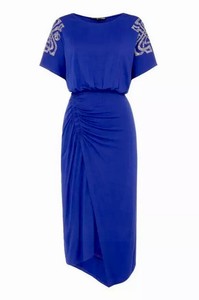 cobalt blue midi dress uk