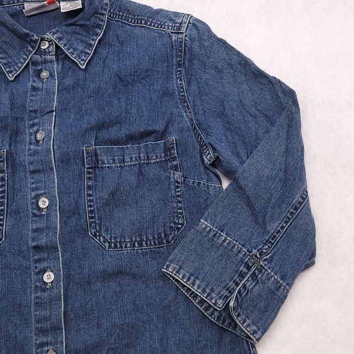 Arizona Jeans Co Button Up Denim Long Sleeve Jacket Womens Size Small S Blue - Picture 6 of 11