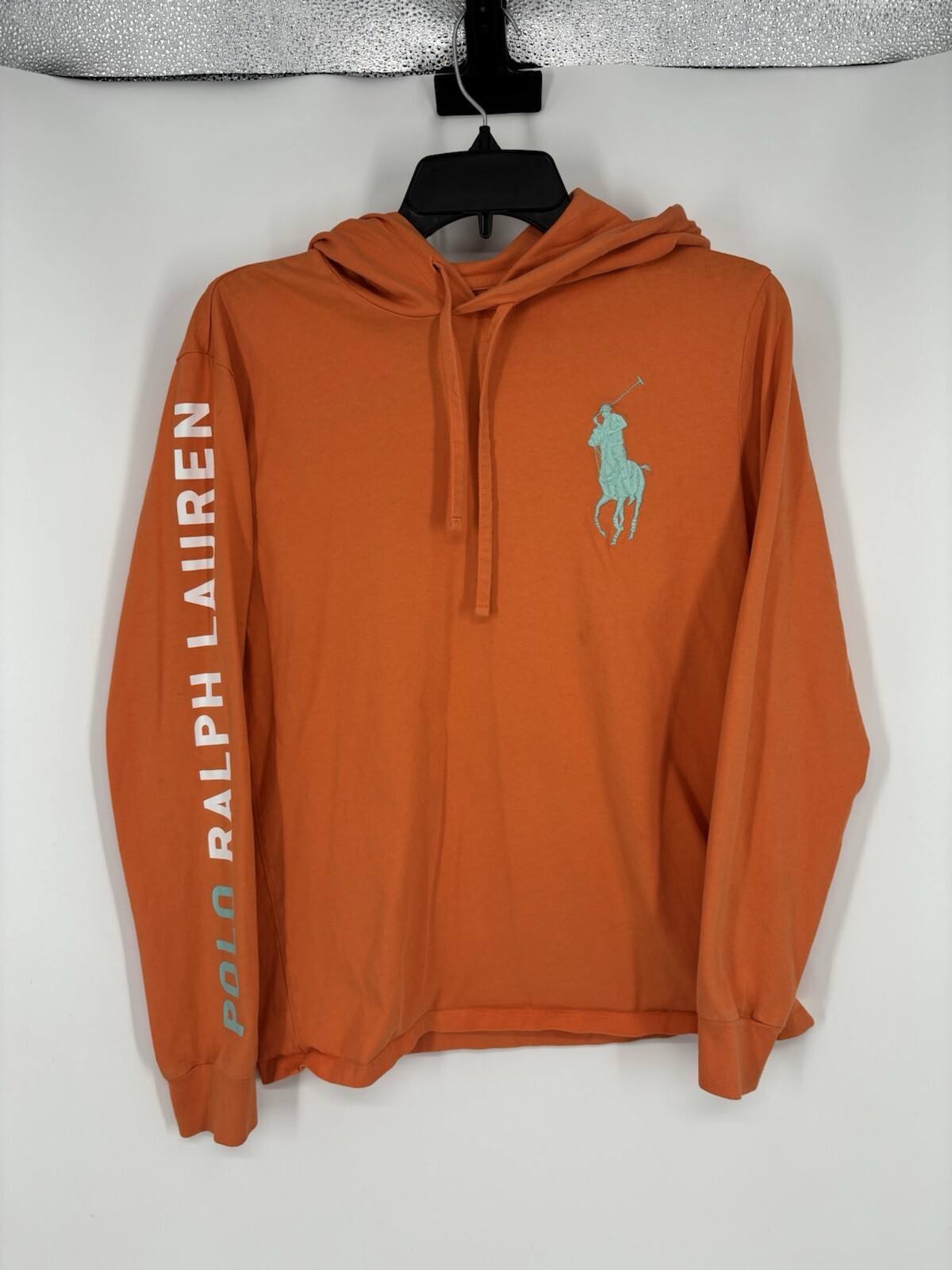 Polo Ralph Lauren Big Pony Felpa con Cappuccio Leggera Spell Out Uomo Small