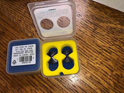 ISCAR CHAMDRILL DRILL TIP QTY 2 INSERTS IDI 0783-SG IC908 IDI 199 SG CARBIDE