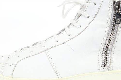 Burberry Womens White Leather Zippered Hi Top Ankle Lace Up Sneakers Size 37 - Picture 5 of 8