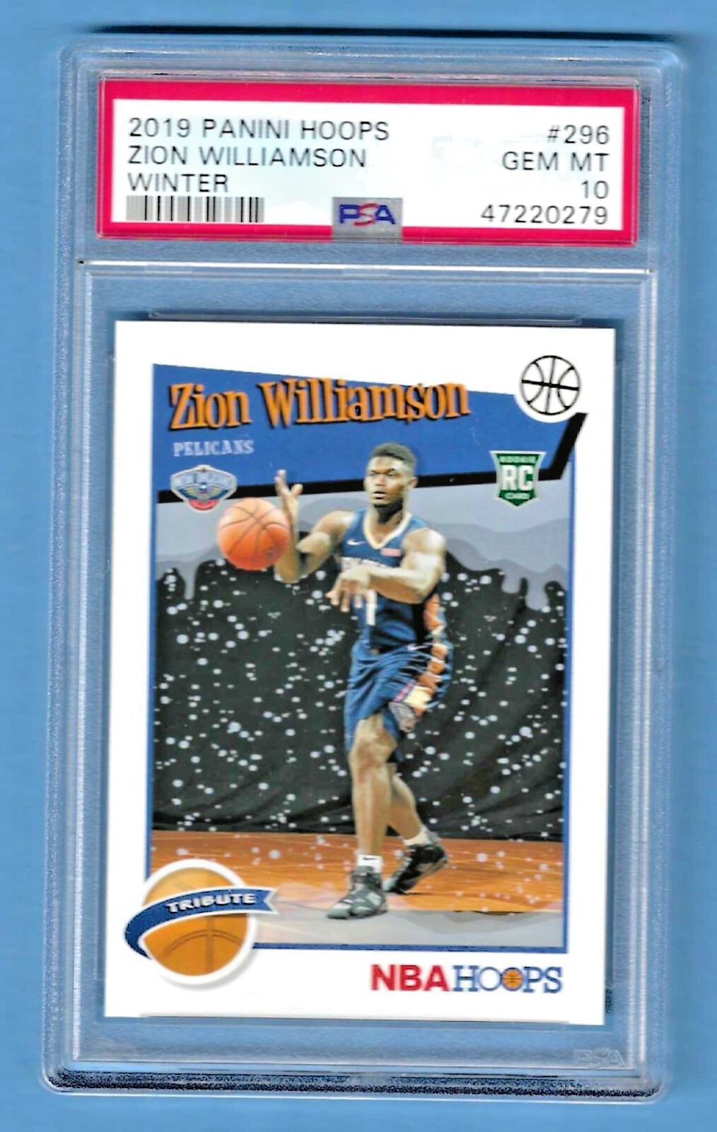 2019 Panini Hoops Winter Zion Williamson Pelicans #296 Rookie PSA 10 #47220279