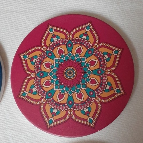 Urban Mosh Ceramic Stone Coasters for Drinks: Geometric Drink Coaster Set of 6 - Bild 4 von 9