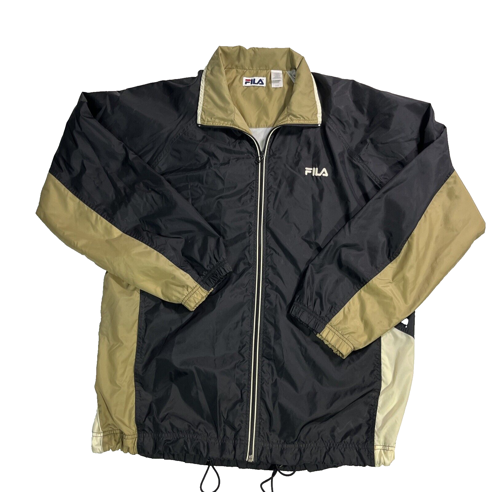 Giacca a vento FILA adulto X Large nero oro full zip retrò casual atletica