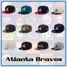 Mens New Atlanta Braves embroidery Baseball capcasual Flat edge hat Era Hats