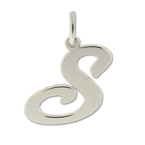 925 Sterling Silver Any Initial Letter Pendant Charm Small Medium Large A-Z - Picture 20 of 27