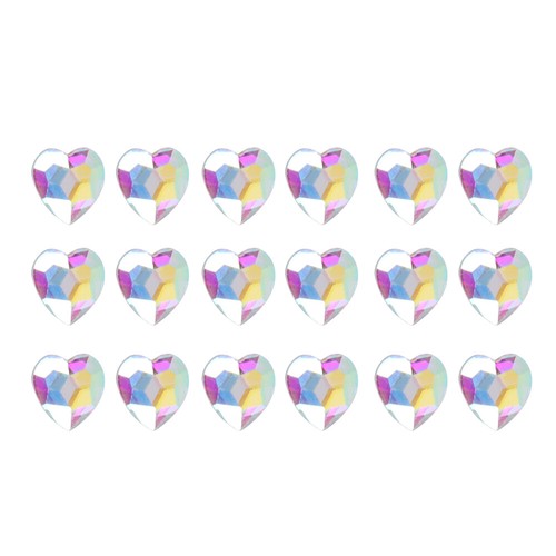 100Pcs Heart Shaped Nail Tips Glass Nail Drill DIY Manicure Art Stickers - Picture 2 of 12