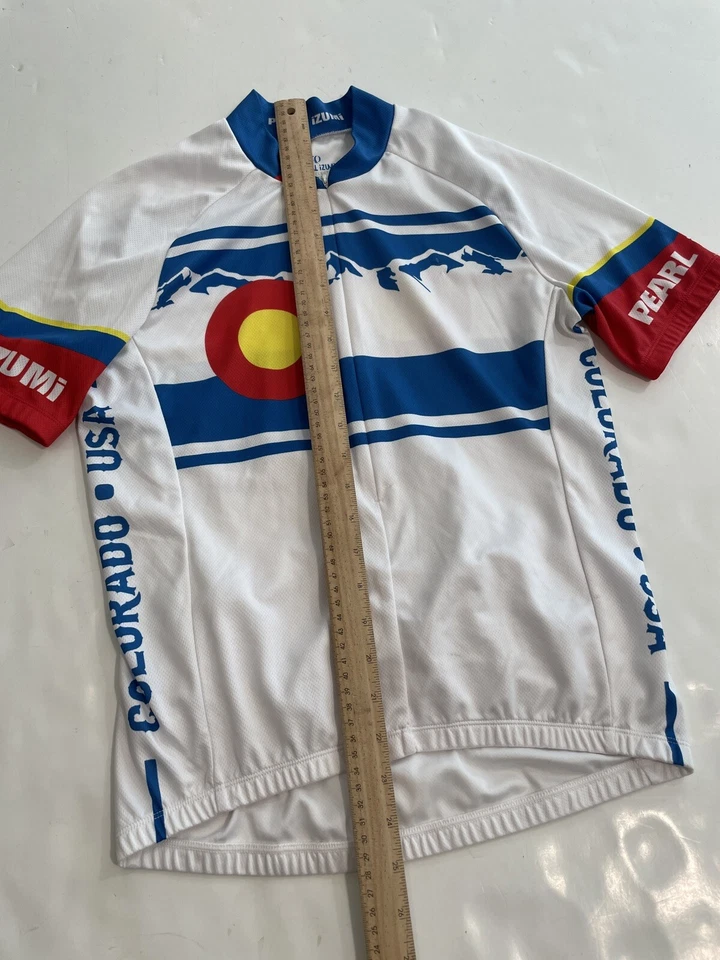 Pearl Izumi Colorado print cycling jersey Size Small 3/4 zip - Image 4 of 4