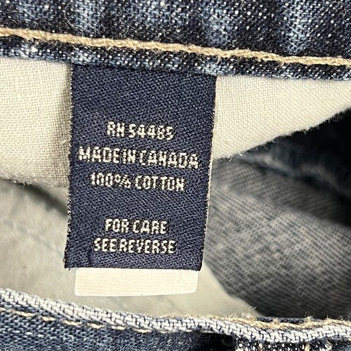 American Eagle Flared Leg Womens Jeans 2 Blue Dark Wash Split Hems - Picture 4 of 10