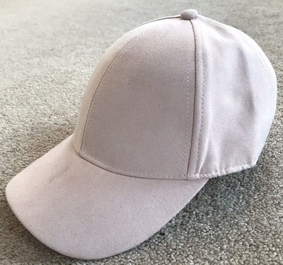 pink suede baseball cap