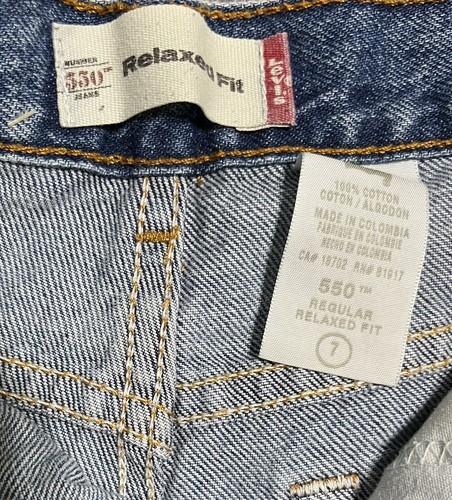 Levi’s 550 Relaxed Fit Blue Heavy Denim Boys Size 7 Regular (24x20) - Picture 10 of 12