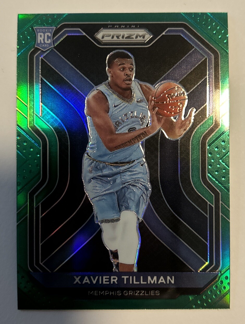 2020-21 Panini Prizm - Green Prizm #299 Xavier Tillman (RC)