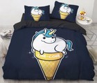 3D Ice Cream Unicorn NAO454 Bed Pillowcases Quilt Duvet Cover Set Queen King Fay