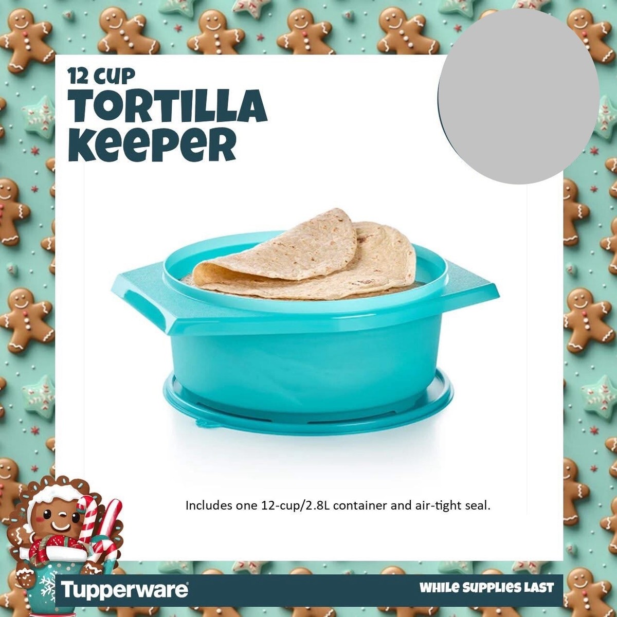 NEW Tupperware Large Tortilla Keeper With Lid - Caribbean Sea | eBay