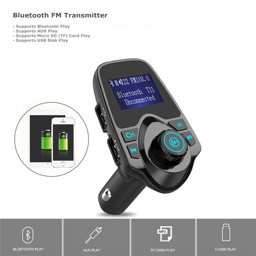 Bluetooth 5.0 Car Wireless FM Transmitter Adapter 2USB PD Charger AUX Hands-Free - Picture 13 of 17