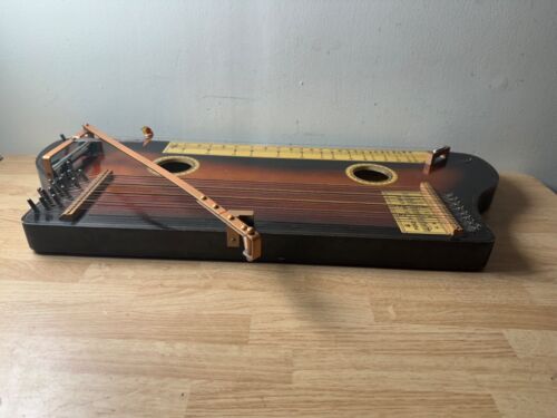 VINTAGE 1920s TREMOLOA ZITHER AUTO HARP WITH HAWAIIAN SLIDE GUITAR OSCAR SCHMIDT - Picture 4 of 16