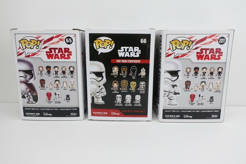 Set of 3 Funko Pop Star Wars First Order Executioner Stormtrooper Captain Phasma - Imagen 6 de 9