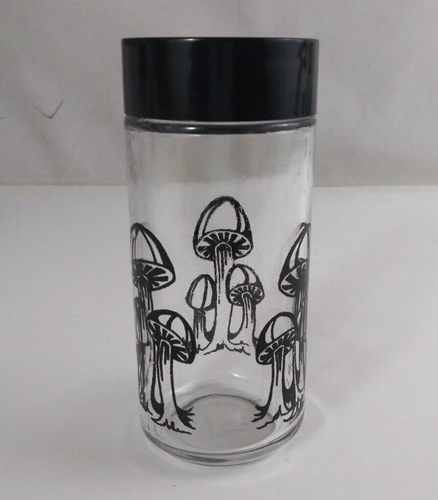 Vintage Clear Glass Apothecary Mushroom Design Round 4.75" Salt & Pepper Shakers - Picture 6 of 14