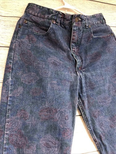 Vintage 80S/90S All Over Flower Print Jeans Pants 100% Cotton Women’s 11 - Picture 2 of 12