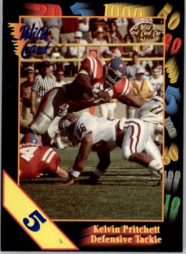 1991 Wild Card Draft Football "5 Stripe" Parallel Cards - Picture 1 of 171