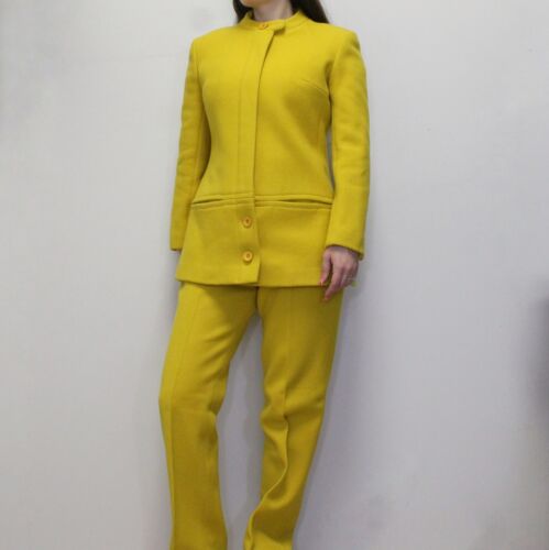 Vintage 60s Mod Designer Mary Quant's Ginger Group Suit Set Yellow Outfit Set - Picture 10 of 18