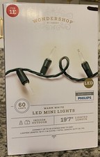 60ct LED Smooth Mini Christmas String Lights Warm White 1E Wondershop