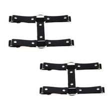 2PCs Adjustable Elastic Leg Garter Belt 2 Rows Fashion Thigh Garters for Wome...