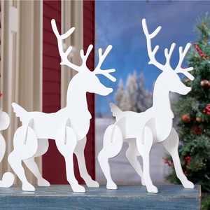 image is loading set of 2 wood outdoor white reindeer christmas - Outdoor Wooden Reindeer Christmas Decorations image is loading set of 2 wood outdoor white reindeer christmas - Outdoor Wooden Reindeer Christmas Decorations