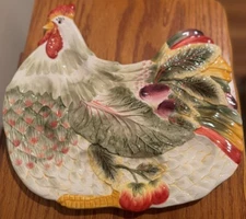 Vintage Fritz And Floyd Vista Bella Ceramic Hen One Dozen Egg Holder 