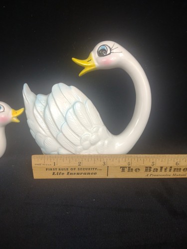 Vintage Ceramic Swan Mom Baby Ugly Duckling Wall Hangings Home Interiors Japan - Picture 7 of 11