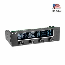 5.25" PC CPU 4 Channel Fan Speed Cooling Control Multi-Function LCD Controller