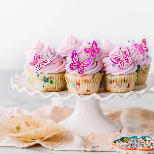 13-Pieces Butterfly Cake Toppers 3D Butterfly Cupcake Topper for Girls Women'S H - Picture 5 of 7